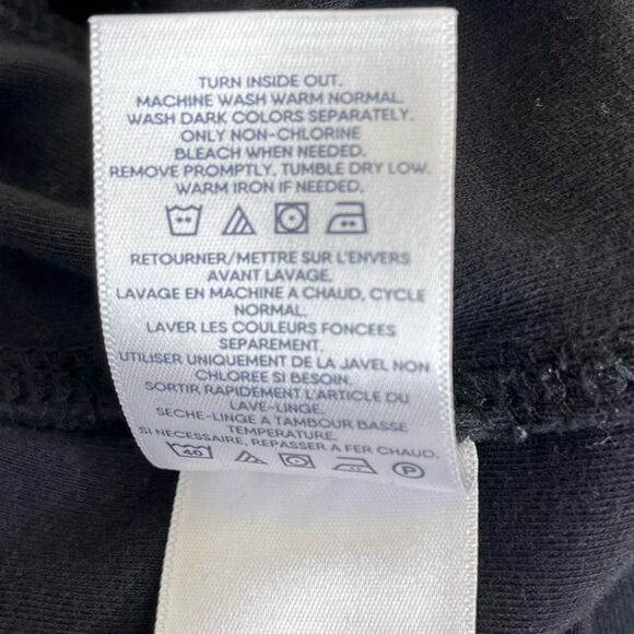 Lands End Black Cotton Knit Pants Pockets Stretch Women XL Elastic Waist Pull On - Picture 8 of 13